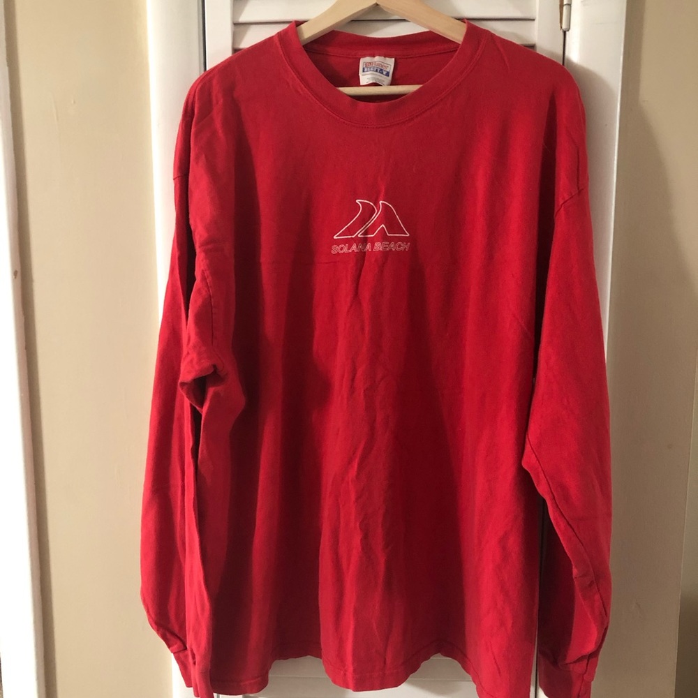 Mitch’s surf shop - long sleeve t-shirt - XL - red
